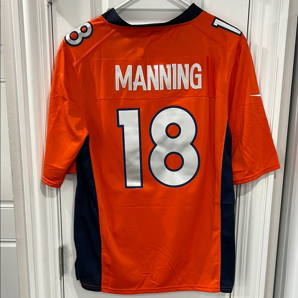 Denver Broncos - Manning Orange Black Short Sleeve Oversized Jersey